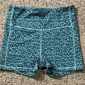 Athleta Teal Patterned Shortie